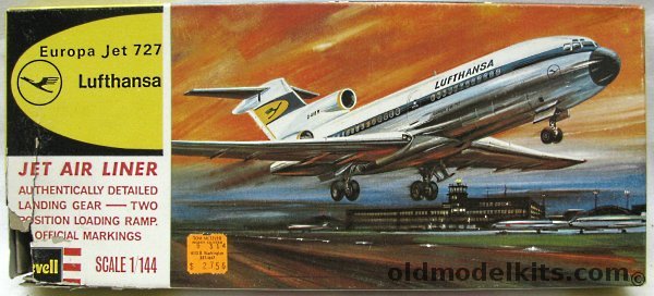 Revell 1/144 Europa Jet Lufthansa 727-100, H240 plastic model kit